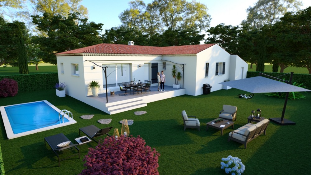 Maison en L 105 m²